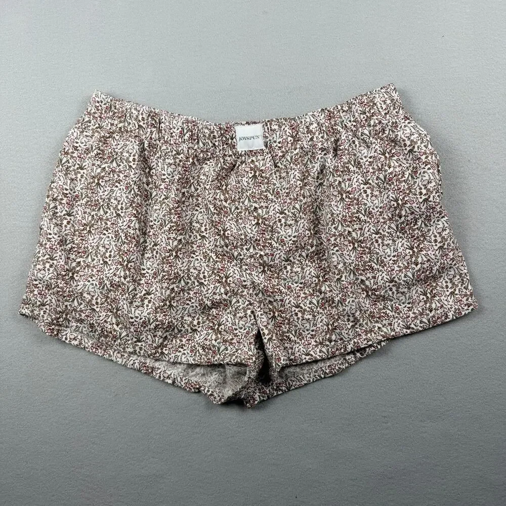 Joyspun Floral Lounge Sleep Shorts Women’s Large Pockets